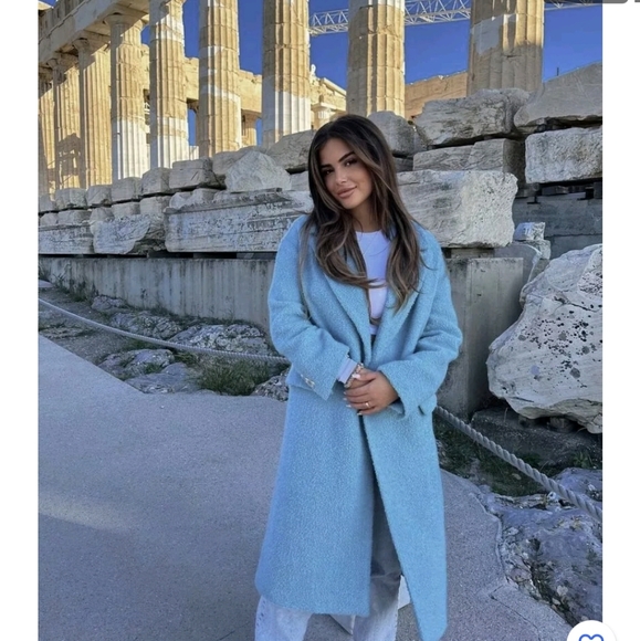 Zara Wool Coat -Limited edition Sky Blue 8357-477 . Bloggers Favorit - Picture 15 of 16